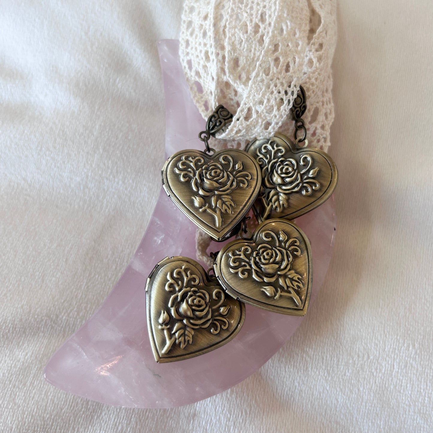 Heart Locket Lace Choker
