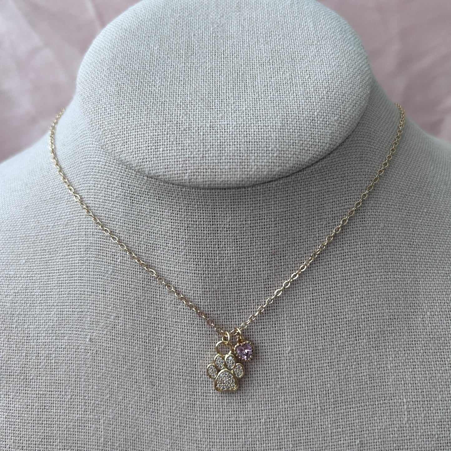 Sweet Paw Pink Necklace