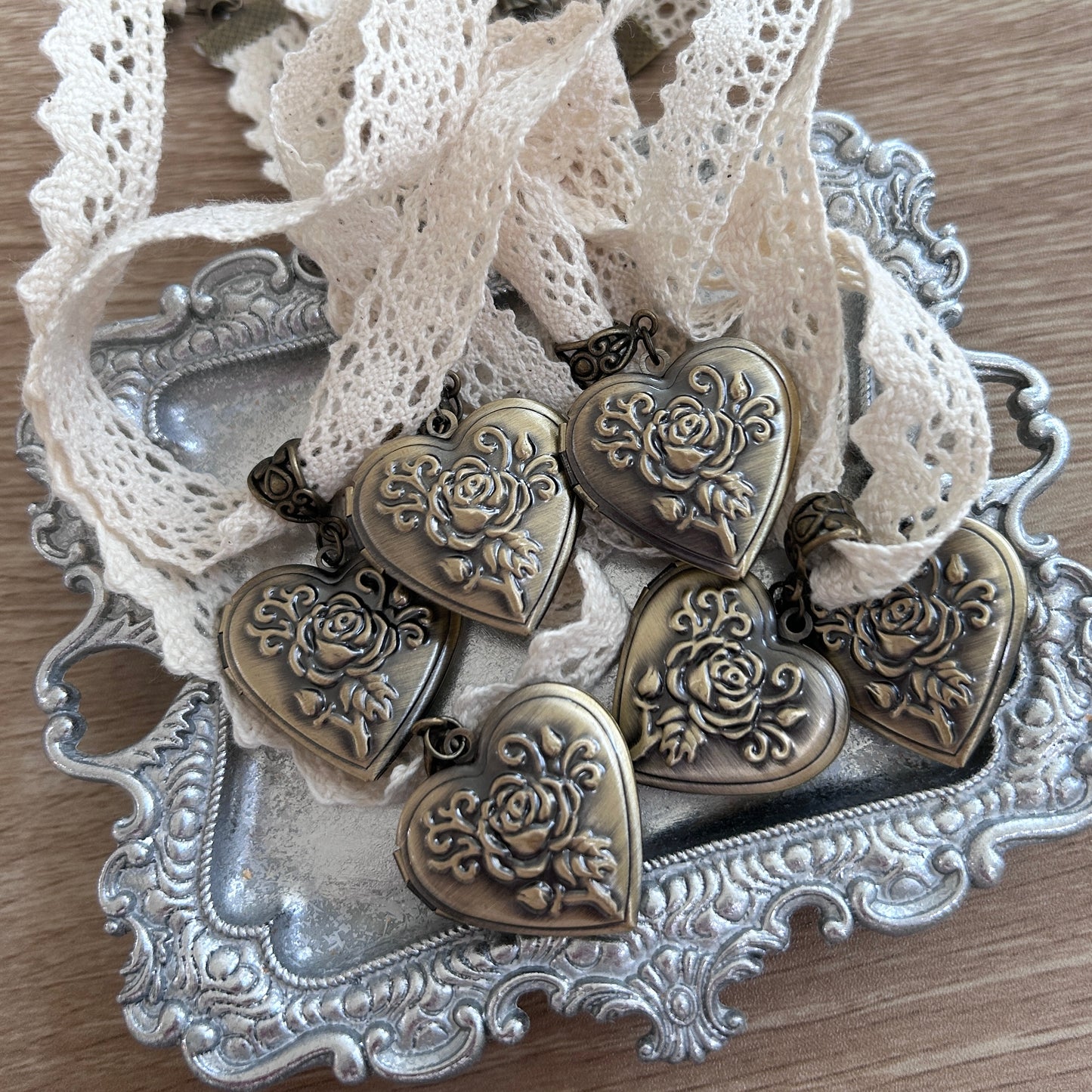 Heart Locket Lace Choker