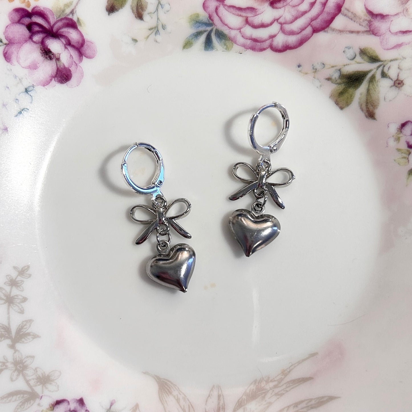 Ember Silver Hoop Earrings
