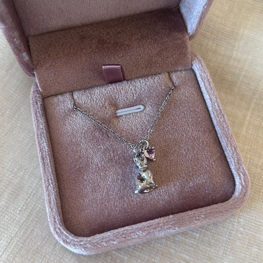 Silver Neko Love Necklace