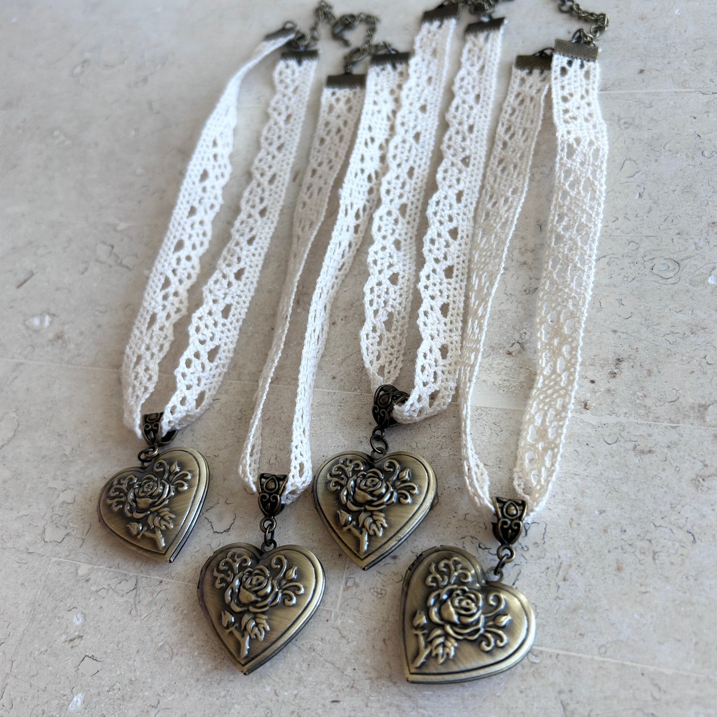 Heart Locket Lace Choker