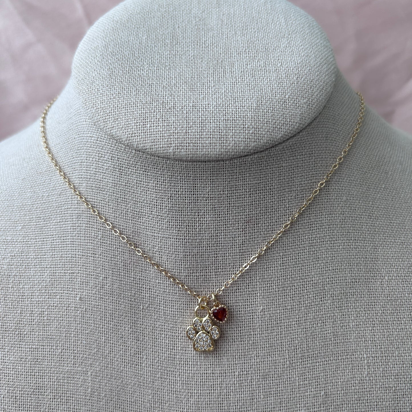 Sweet Paw Red Necklace