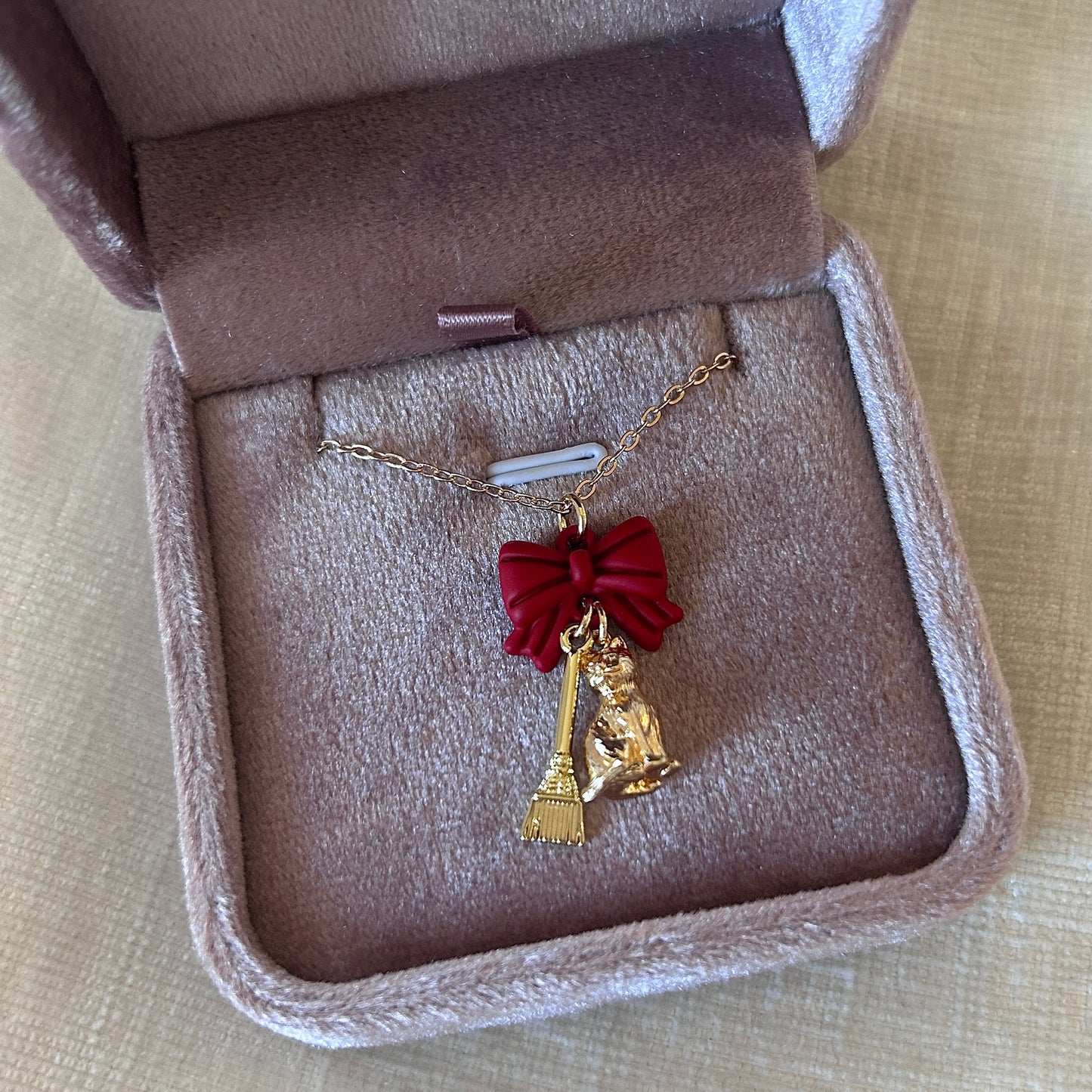 Jiji Red Ribbon Necklace