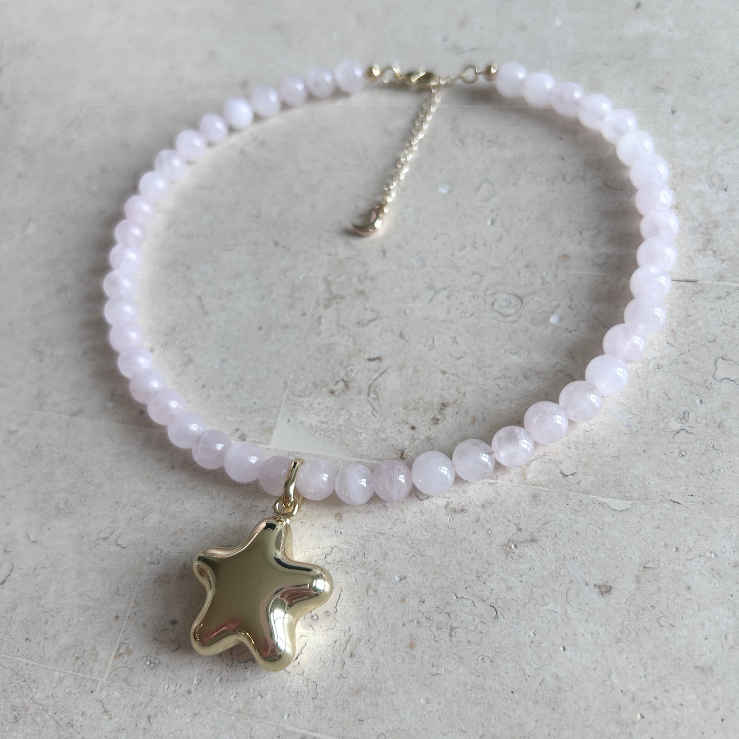 Gold Starlit Rose Necklace