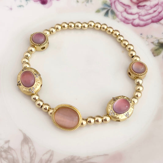 Rapunzel Bracelet (4mm gold beads)