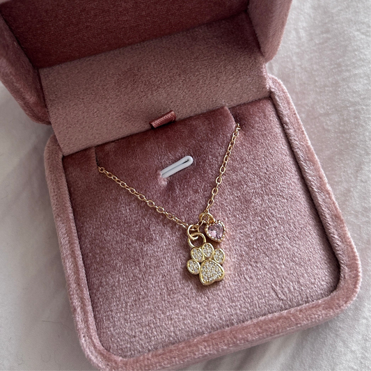 Sweet Paw Pink Necklace