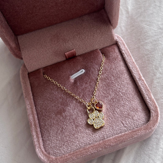 Sweet Paw Red Necklace