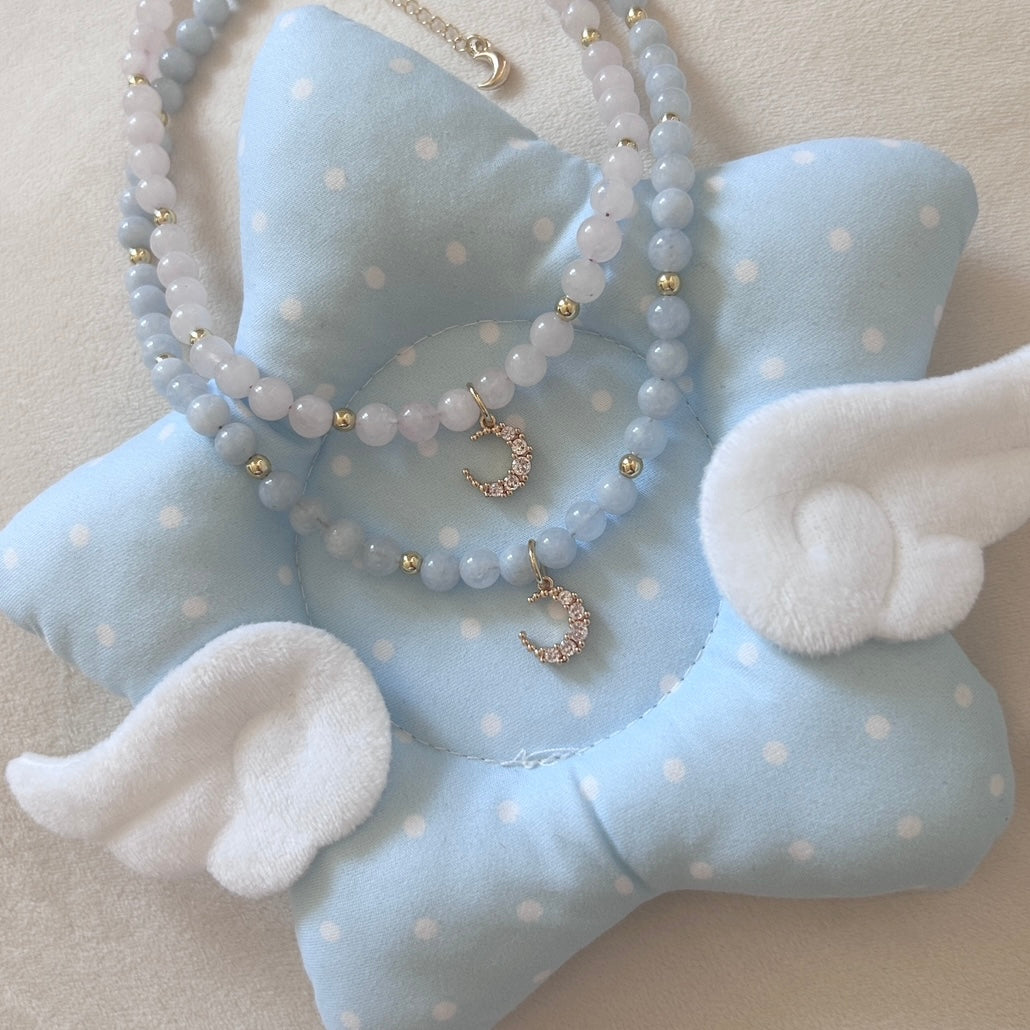 Rosy Lune Necklace