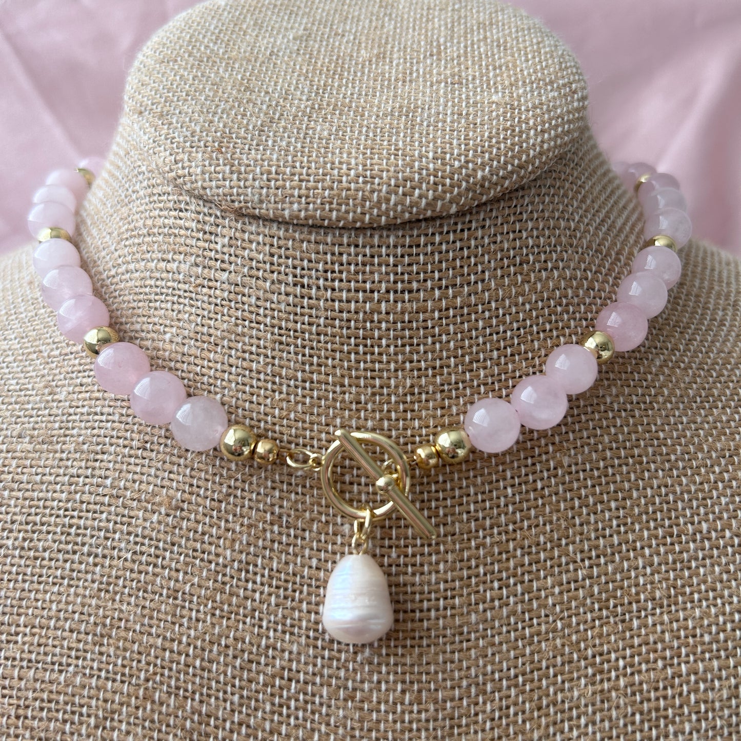 Pearly Darling Rose Necklace